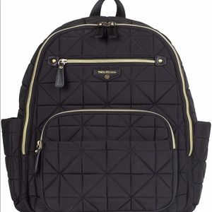 TwelveLittle companion diaper backpack. Black quilted.